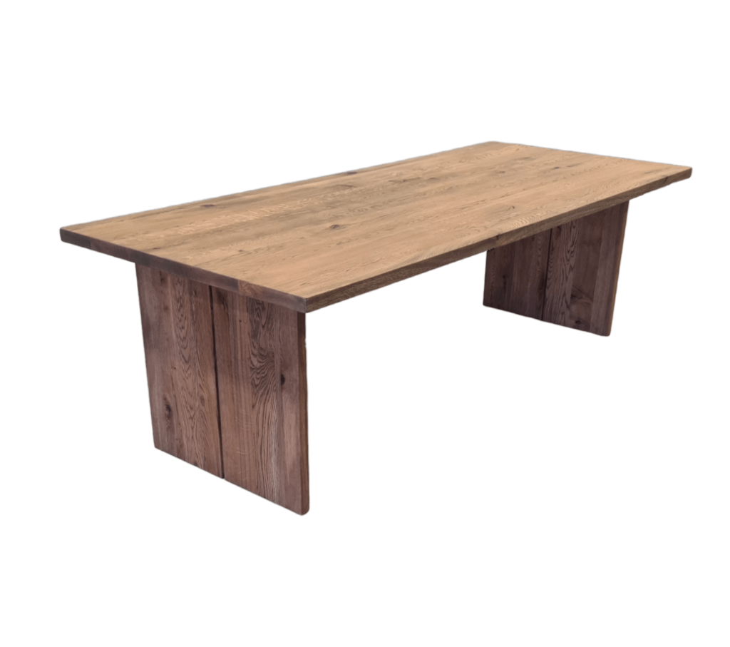 Massief eiken rechthoekige eettafel, naturel | craftable.nl